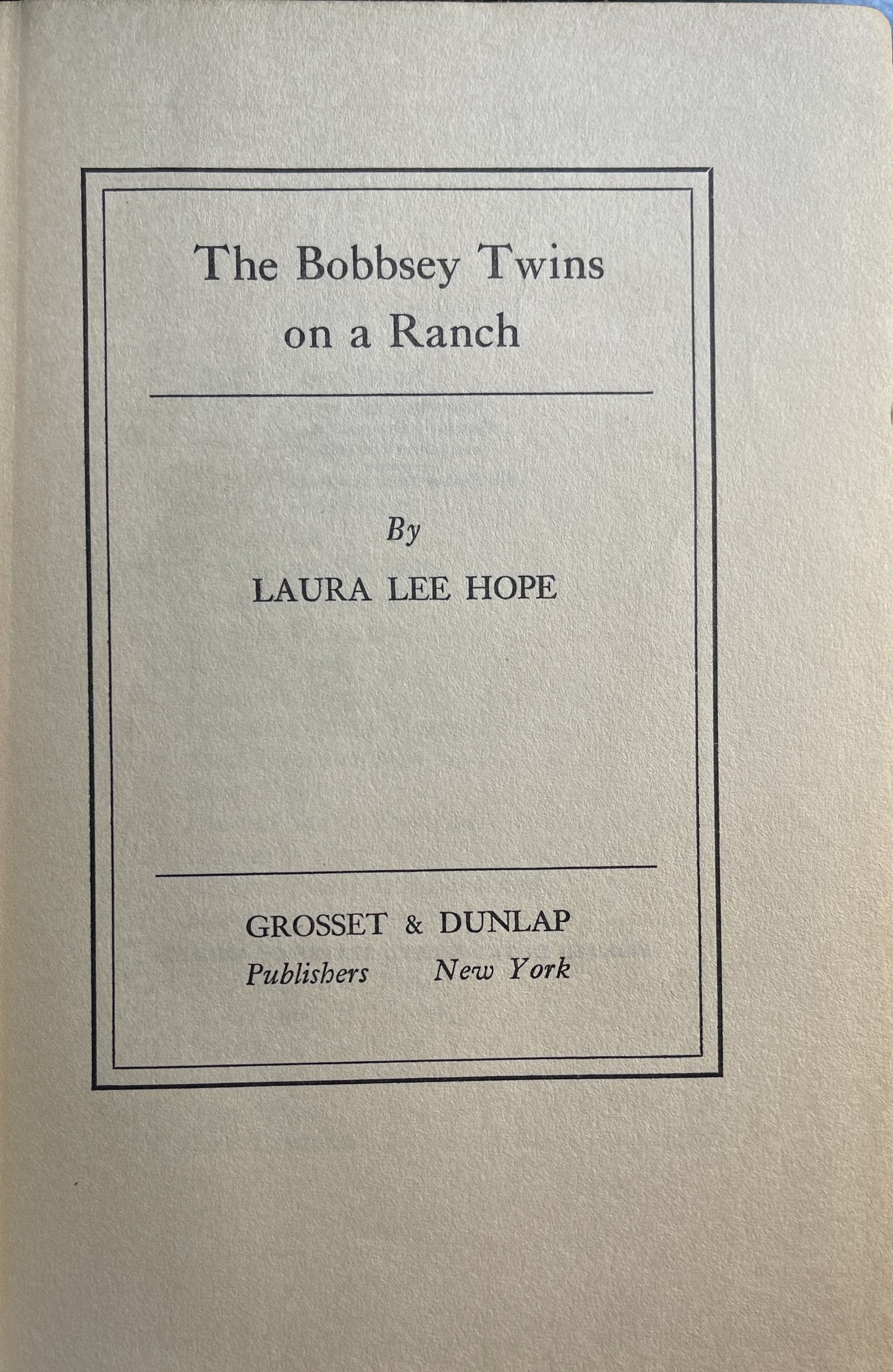 The Bobbsey Twins on a Ranch